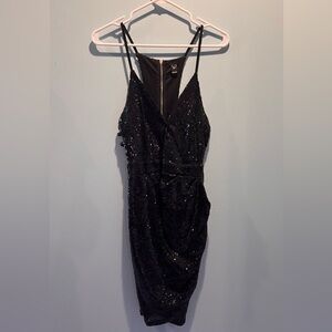 Black Sequin Cocktail Dress